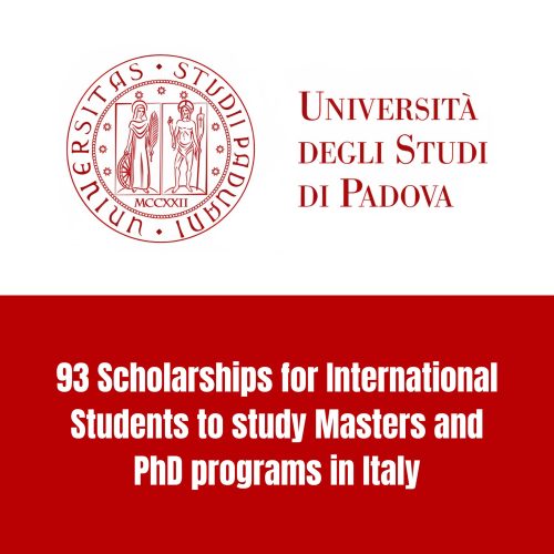 Call for applications for Scholarships for international students enrolling in English-taught Degree programmes at the University of Padua (A.Y. 2025/2026)