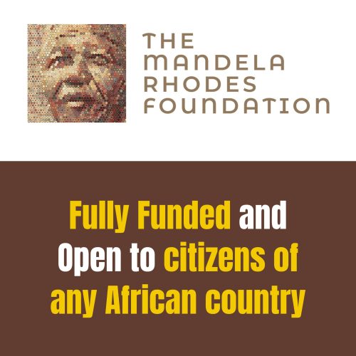 Mandela Rhodes Foundation Scholarships (Fully Funded)